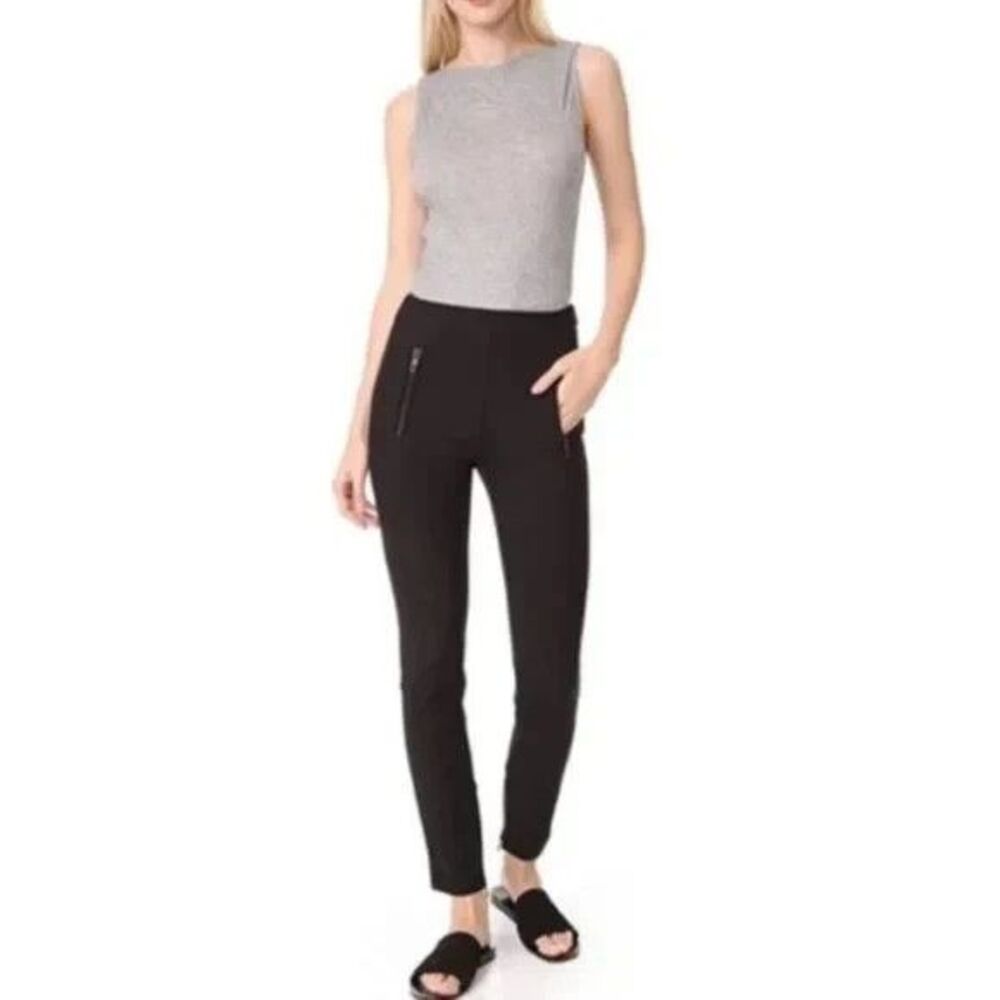 Rag & Bone Pants Womens 8 Black Zip Pocket Collier Ankle Zip Stretch 30x31